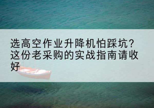 南木林高空作业升降机厂家推荐-选高空作业升降机怕踩坑？这份老采购的实战指南请收好